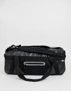 Asos 4505 Duffle Bag With Backpack Straps In Water Repellent Fabric - Black