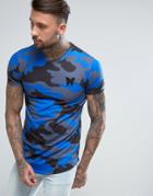 Good For Nothing T-shirt In Blue Camo - Blue