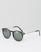 Monki Metal Arm Sunglasses - Black