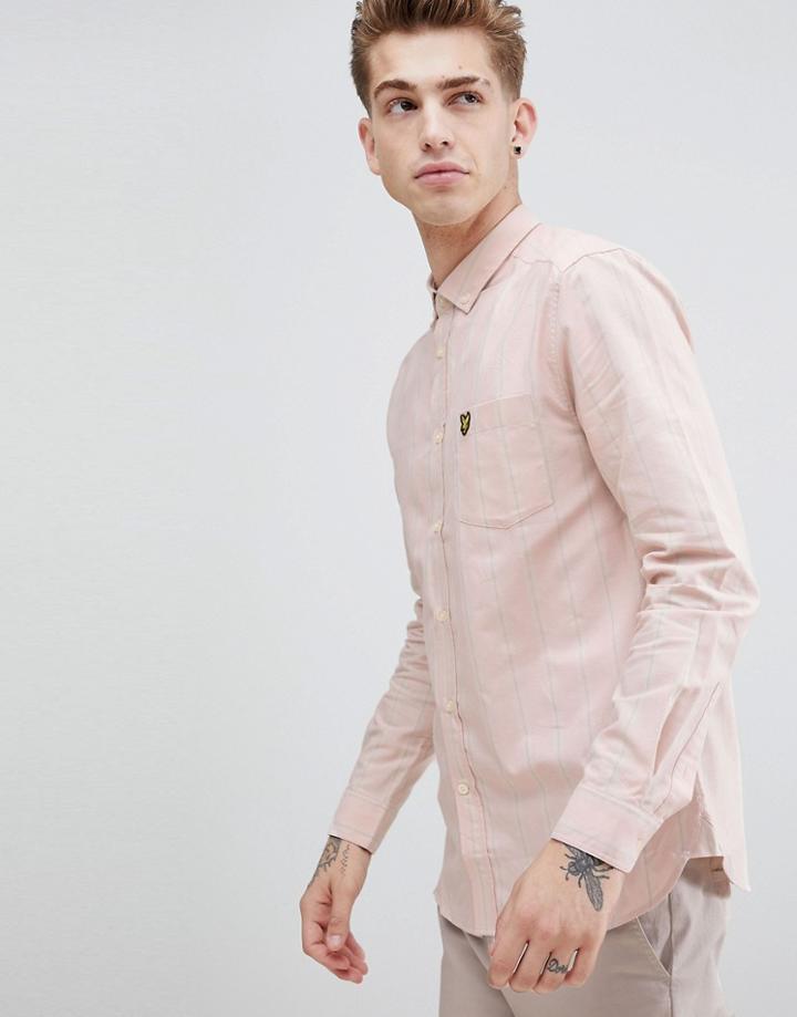 Lyle & Scott Long Sleeve Deckchair Stripe Shirt - Pink