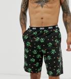Asos Design Lounge Pyjama Short With Pixelated Dragon Print And Branded Waistband