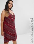 Lovedrobe Plus Embellished Shift Dress - Red