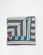 Selected Homme Pocket Square With Stripe - Blue