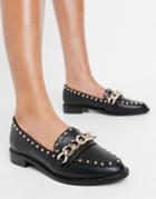 Asos Design Marty Hardware Loafer In Black