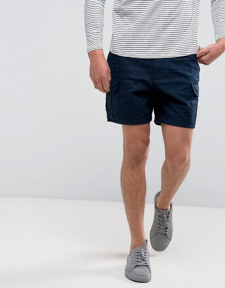 Abercrombie & Fitch Cargo Short In Navy - Navy