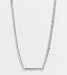 Designb London Curve Exclusive Necklace With Flat Pendant In Silver