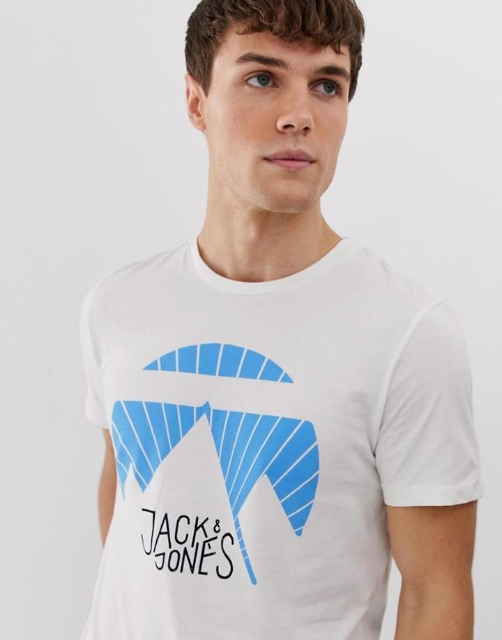 Jack & Jones T-shirt With Graphic Logo - White
