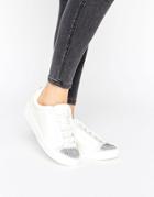 Lipsy Embellished Toe Sneakers - White