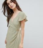 Zulu & Zephyr Exclusive Wrap Tie Beach Dress - White