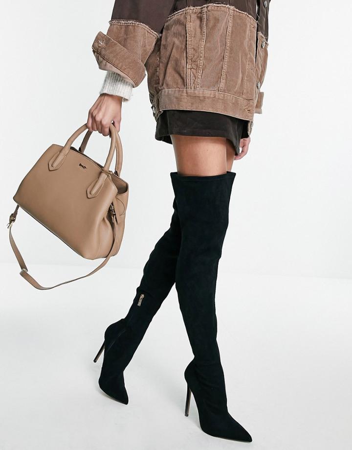 Paul Costelloe Leather Top Handle Cross Body Bag In Brown