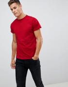 New Look T-shirt With Roll Sleeve In Red - Red