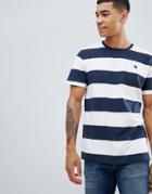 Abercrombie & Fitch Bold Stripe Icon Logo Crew Neck T-shirt In Navy - Navy