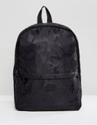 Asos Backpack In Black Camo Design - Black