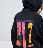 Crooked Tongues Oversized Hoodie In Black With This Is Dream Print - Black