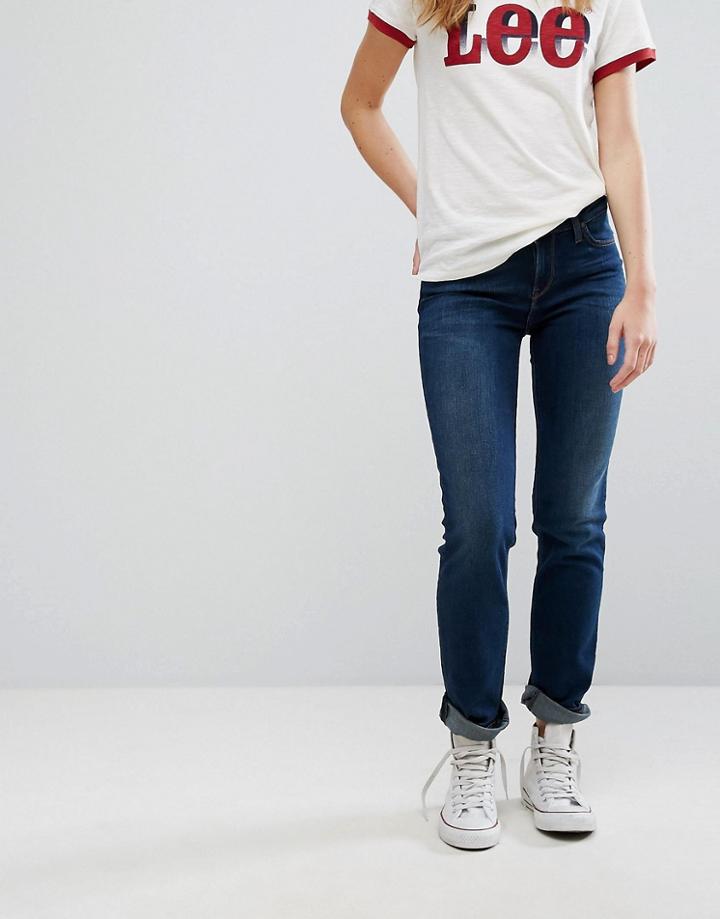 Lee Marion Straight Low Rise Jeans - Blue