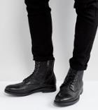 Diesel Kallien Leather Lace Up Boots - Black