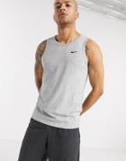 Nike Training Swoosh Tank In Gray-grey