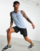 Nike Training Dri-fit Mezzo Swoosh Tank In Blue-blues