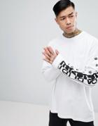 Napapijri Tier 1 Sabah Long Sleeve T-shirt In White With Logo Arm - White
