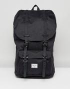 Herschel Supply Co Little America Rubber Backpack In Black - Black
