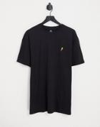 Threadbare Oversized Parrot Embroidery T-shirt In Black