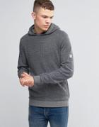 Bench Overhead Hoodie With Contrast Cuffs - Navy