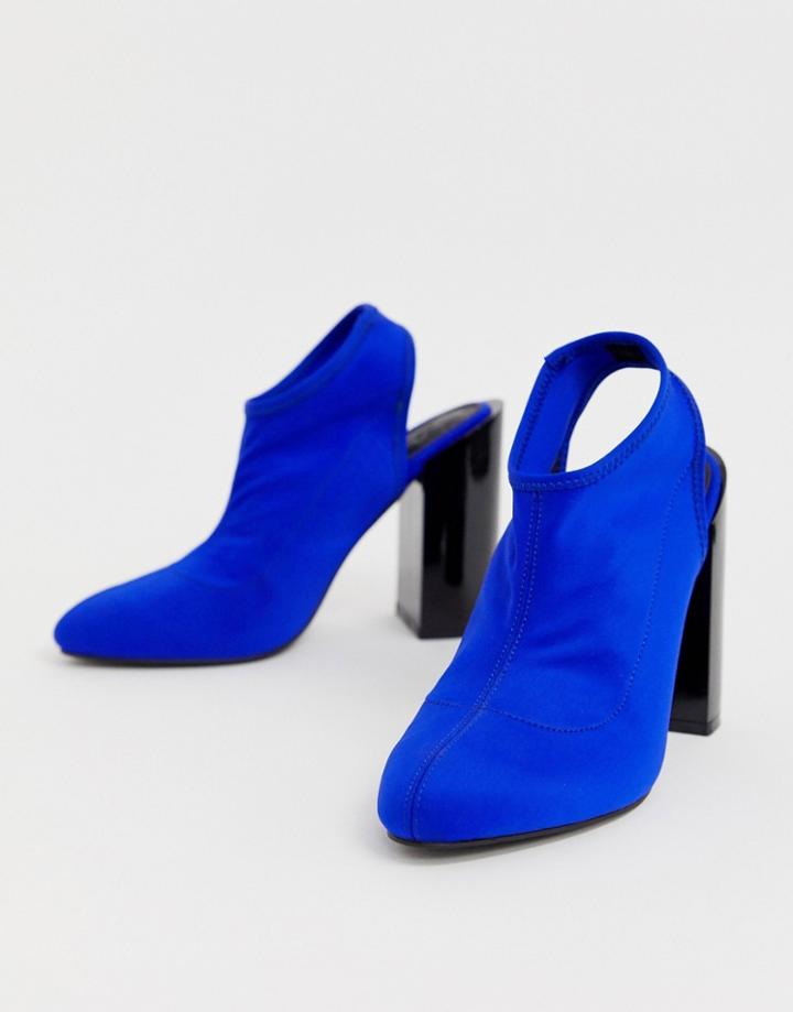 Asos Design Toco Slingback Heeled Shoes-blue