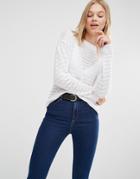 Minimum Ludvikka Stripe Sweater - White