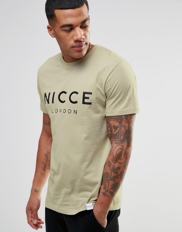 Nicce London Logo T-shirt - Stone
