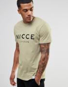 Nicce London Logo T-shirt - Stone
