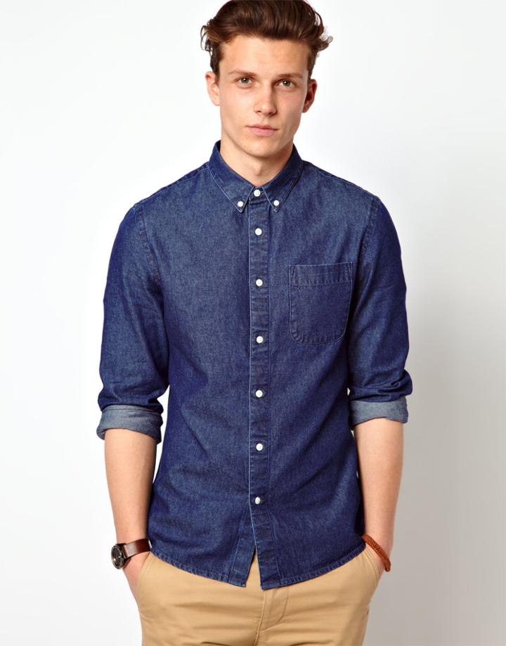 Asos Denim Shirt With Rinse Wash