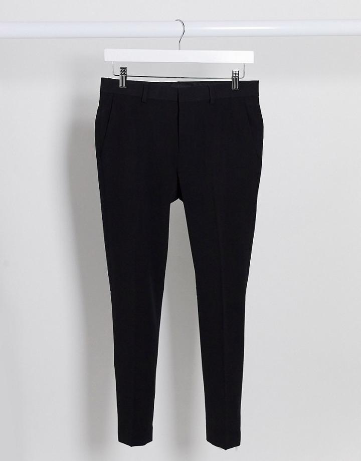 Asos Design Extreme Super Skinny Crop Smart Pants In Black