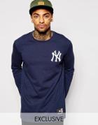 Majestic Longline Long Sleeve Yankees T-shirt - Navy