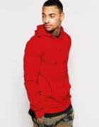 Criminal Damage Hoodie With Distressing - Red