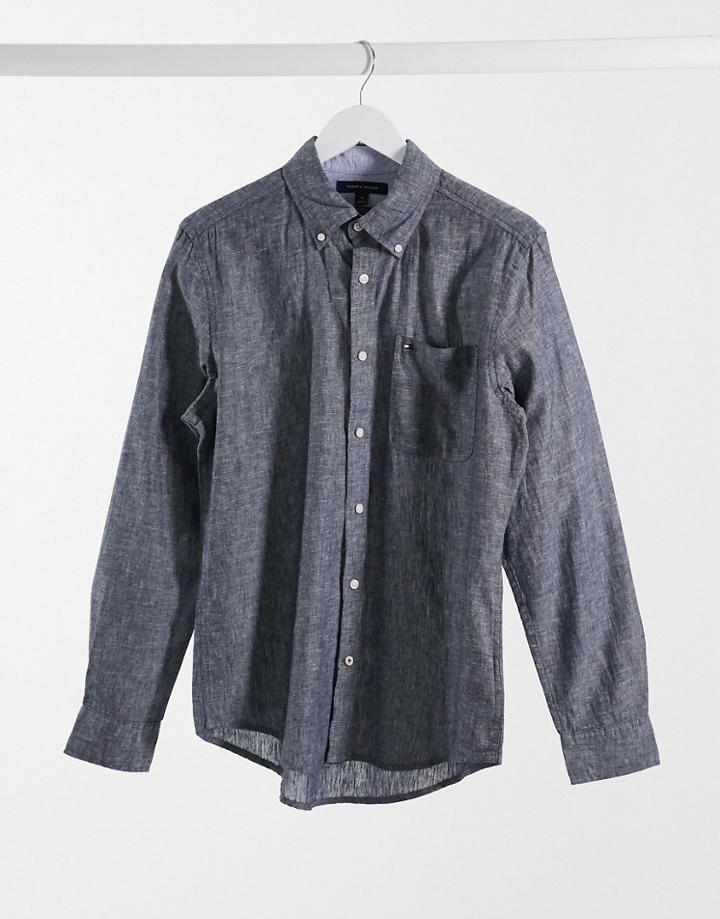 Tommy Hilfiger Solid Long Sleeve Shirt-blue
