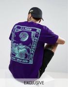 Crooked Tongues Gildan T-shirt In Purple With Back Print - Purple