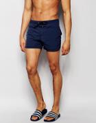 Pull & Bear Swim Shorts In Navy - Navy Blue