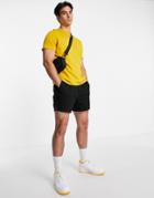 Asos Design Organic T-shirt With Crew Neck In Mustard-yellow