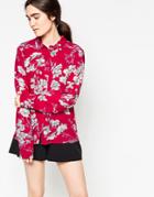 Minimum Thit Floral Printed Shirt - Deep Red