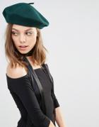 Pieces Beret Hat - Sycamore Green