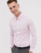 Celio Slim Fit Smart Shirt In Pink
