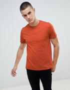 Burton Menswear Crew Neck T-shirt In Orange Marl - Orange