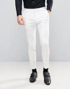 Selected Homme Slim White Tuxedo Pant - White