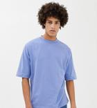 Noak Boxy T-shirt In Textured Fabric - Blue