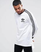 Adidas Originals Adicolor Longline Long Sleeve T-shirt In White B10656 - White