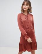 Vero Moda Smock Midi Dress-red