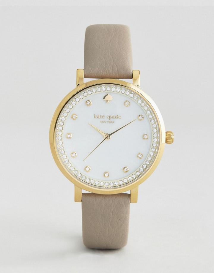 Kate Spade New York Gray Leather Monterey Watch - Gray