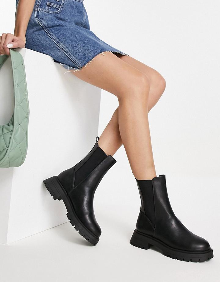 Asos Design Alfie Chunky Chelsea Boots In Black