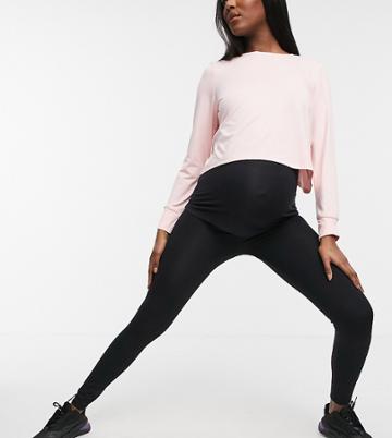 Cotton: On Maternity Activewear Leggings In Black