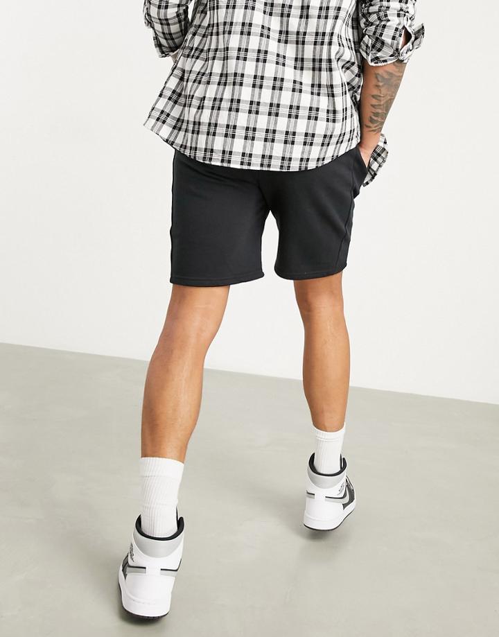 Pull & Bear Jersey Shorts In Black-neutral